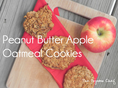 Peanut Butter Apple Oatmeal Cookies | thepajamachef.com
