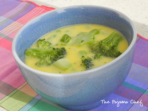 Cream of Broccoli Soup with Cheese | thepajamachef.com