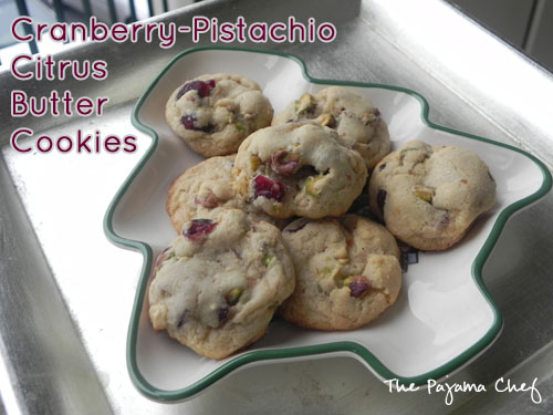 Cranberry-Pistachio Citrus Butter Cookies | thepajamachef.com
