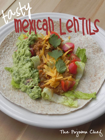Tasty Mexican Lentils | thepajamachef.com