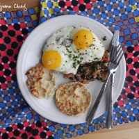 Costa Rican Rice and Beans with Fried Eggs