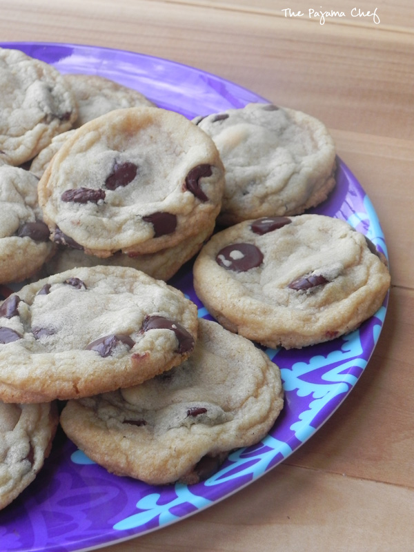 These soft and chewy coconut oil chocolate chip cookies are absolutely wonderful! My new favorite! :) Find the #recipe on thepajamachef.com